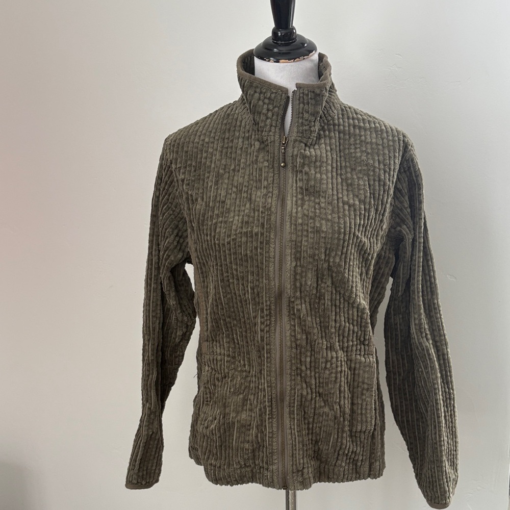 Woolrich olive Green Textured Zip-Up Jacket
